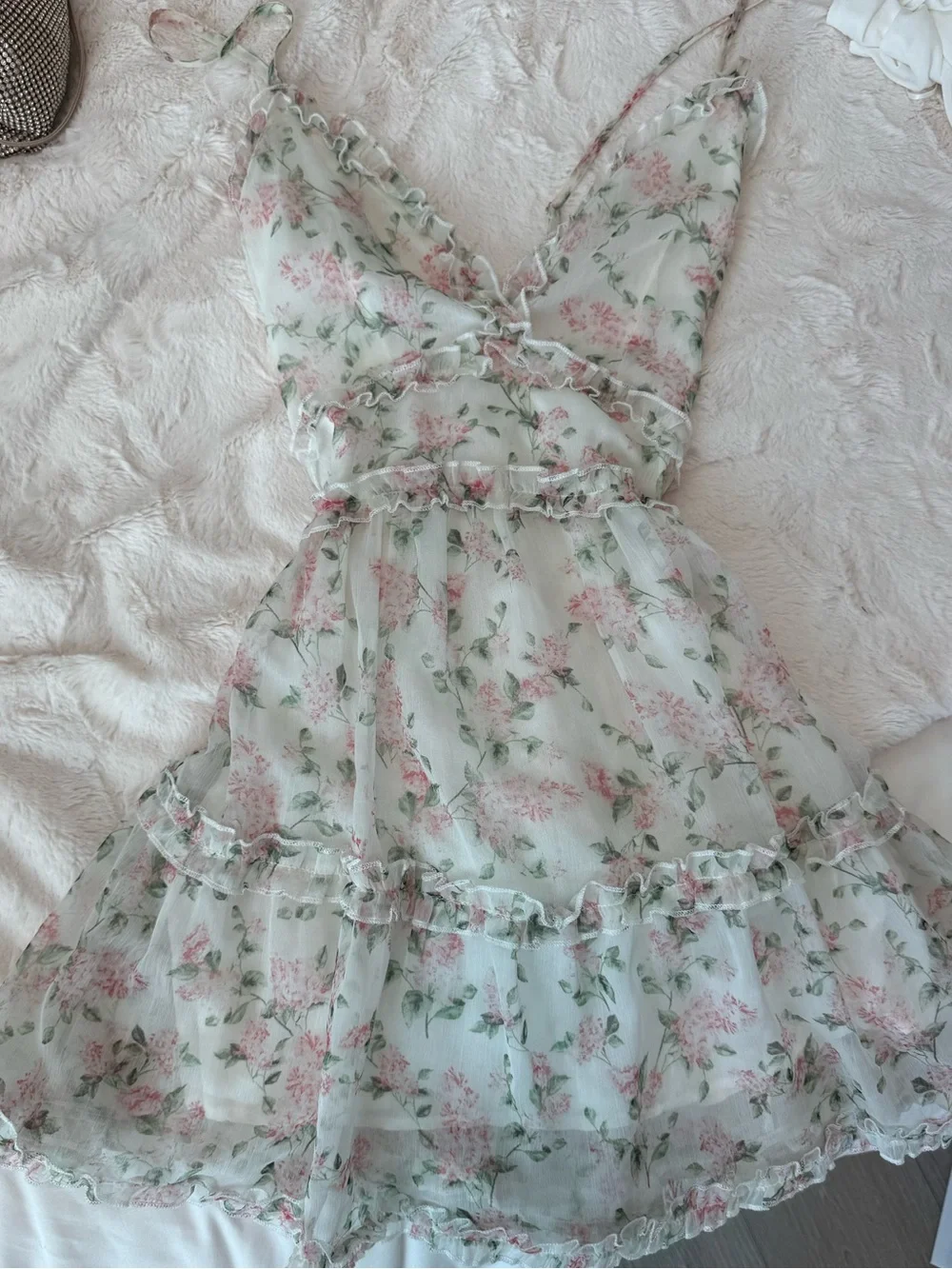 Summer Floral Ruffle Mini Dress - Picture 6 of 8